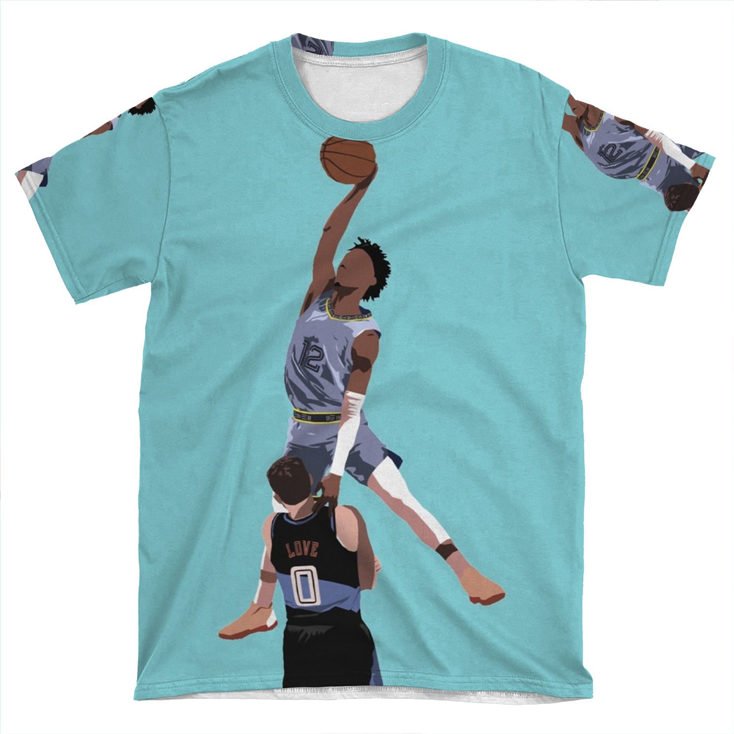 Ja Morant Almost Dunks On Kevin Love AOP T-shirt Tee