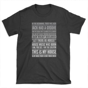 Jack's House - White on Black T-shirt Tee