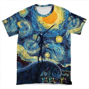 Jack Scary Night Abstract Paintings AOP T-shirt Tee