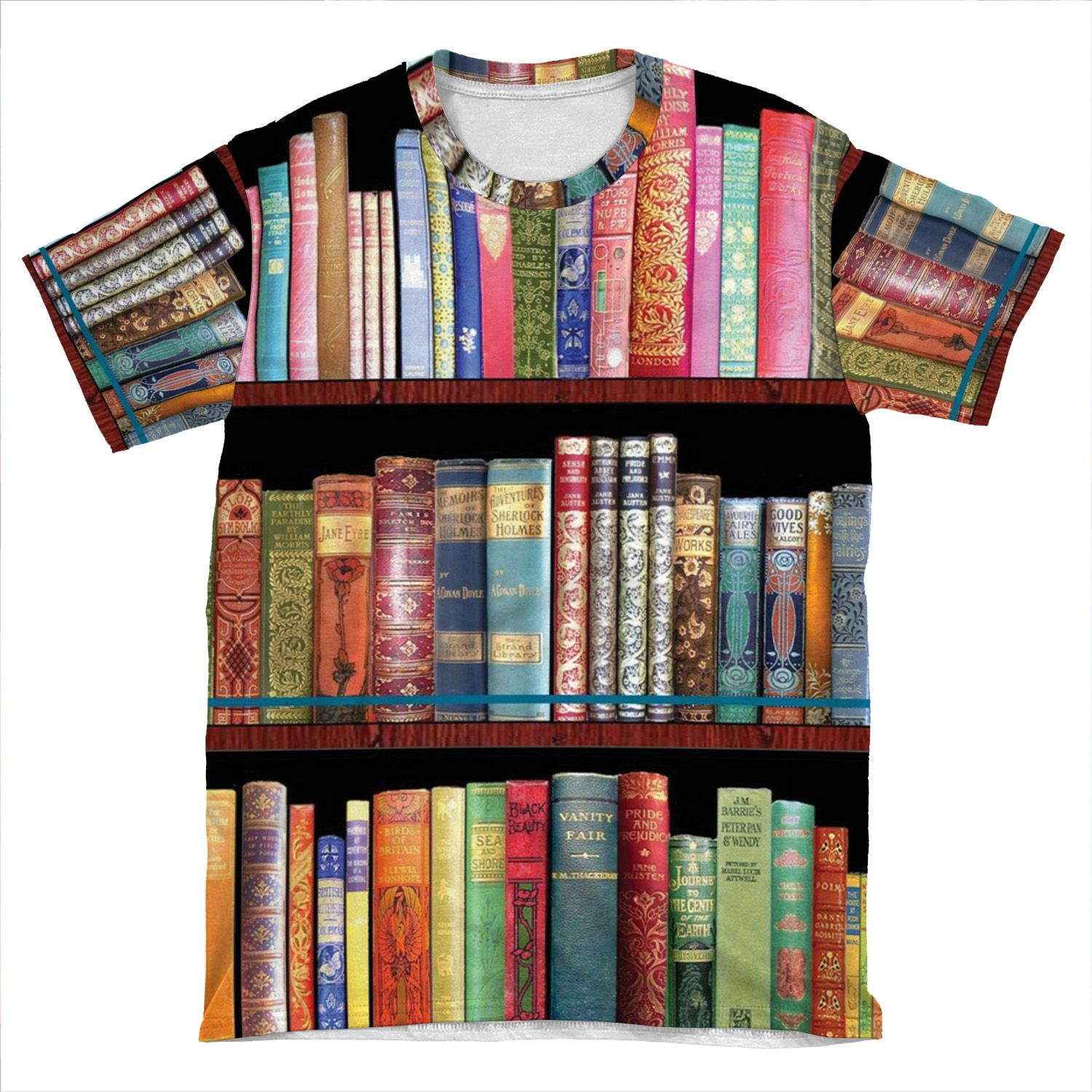 Jane Austen Antique Books, British Antique Books AOP T-shirt Tee