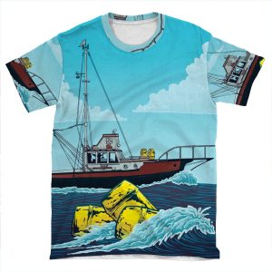 Jaws: The Orca Illustration AOP T-shirt Tee