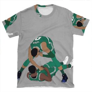 Jaylen Brown And Jayson Tatum Celebration AOP T-shirt Tee