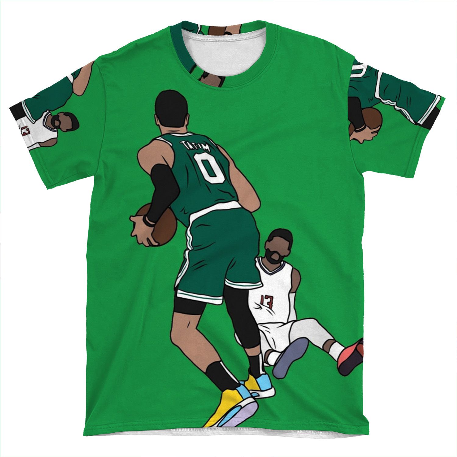 Jayson Tatum Crosses Over Paul George AOP T-shirt Tee