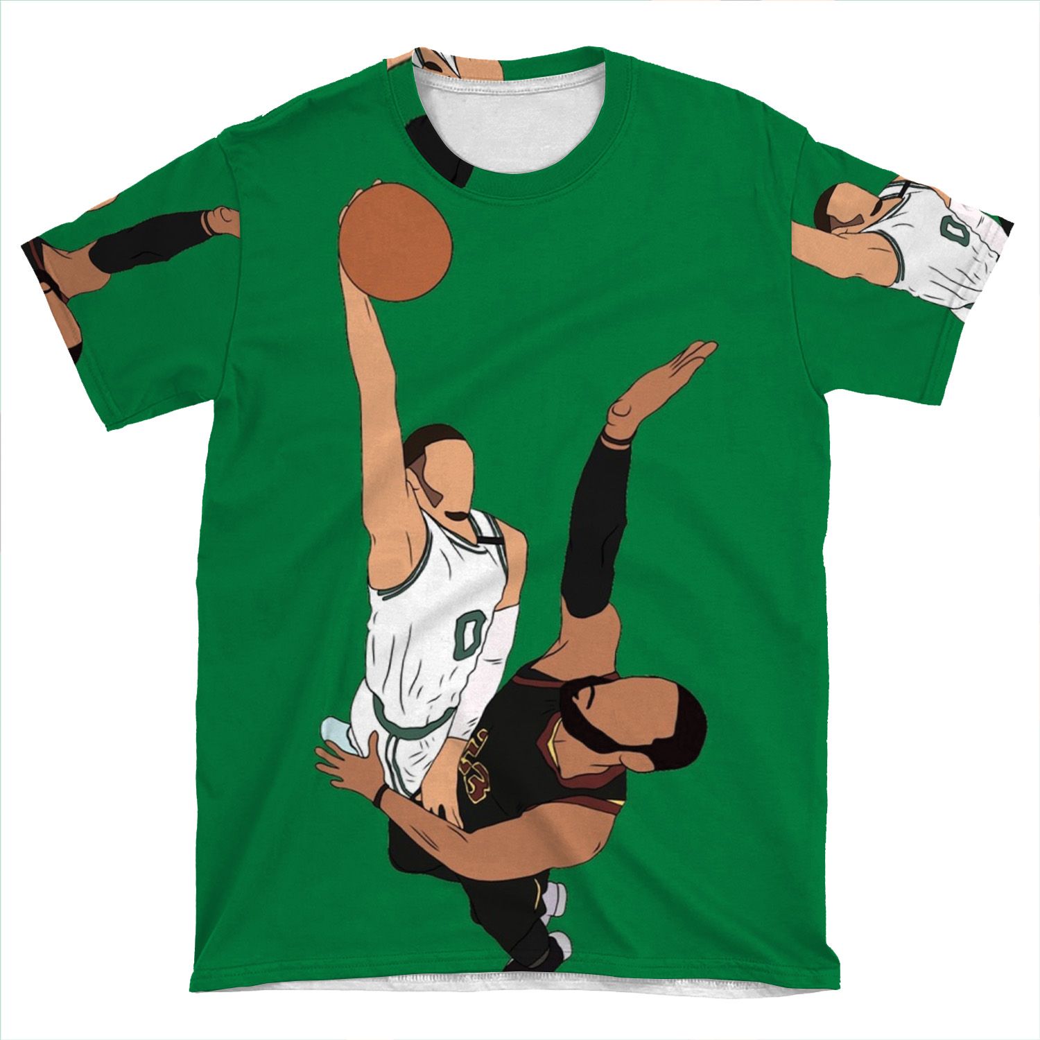 Jayson Tatum Dunks On Lebron AOP T-shirt Tee