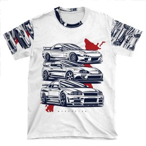 Jdm Crew. Rx7, Skyline Gtr, Supra AOP T-shirt Tee