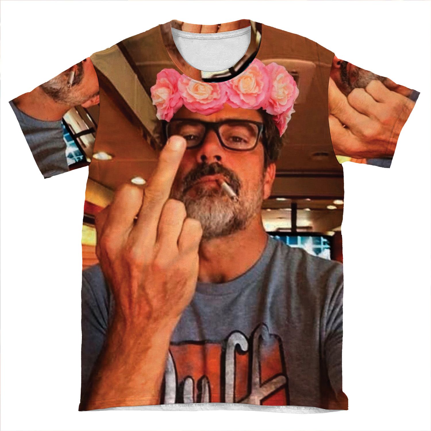 Jeffrey Dean Morgan Flower Crown AOP T-shirt Tee