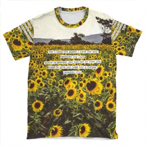 Jeremiah Sunflowers AOP T-shirt Tee
