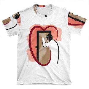 Jesus At The Door - Wash AOP T-shirt Tee