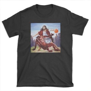Jesus vs Satan in Basketball T-shirt Tee