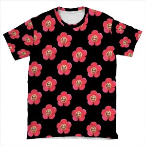 Jhope Chuseok Flower (Black) AOP T-shirt Tee
