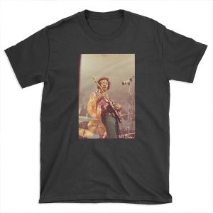 JimiHndrix Playing Guitar T-shirt Tee