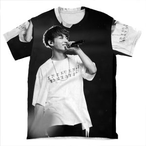 Jk In Black & White AOP T-shirt Tee