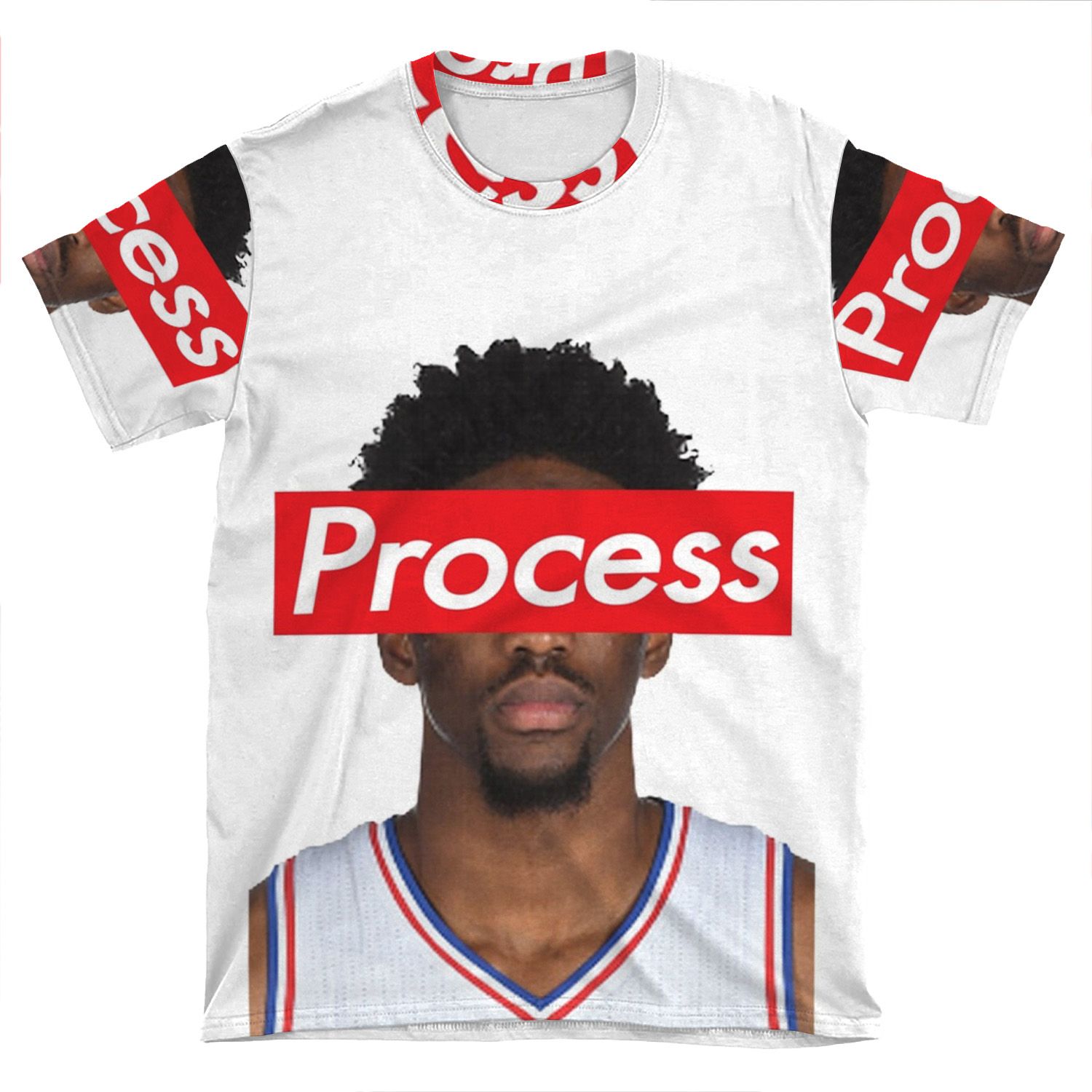 Joel Embiid Philadelphia 76Ers Sixers Process AOP T-shirt Tee
