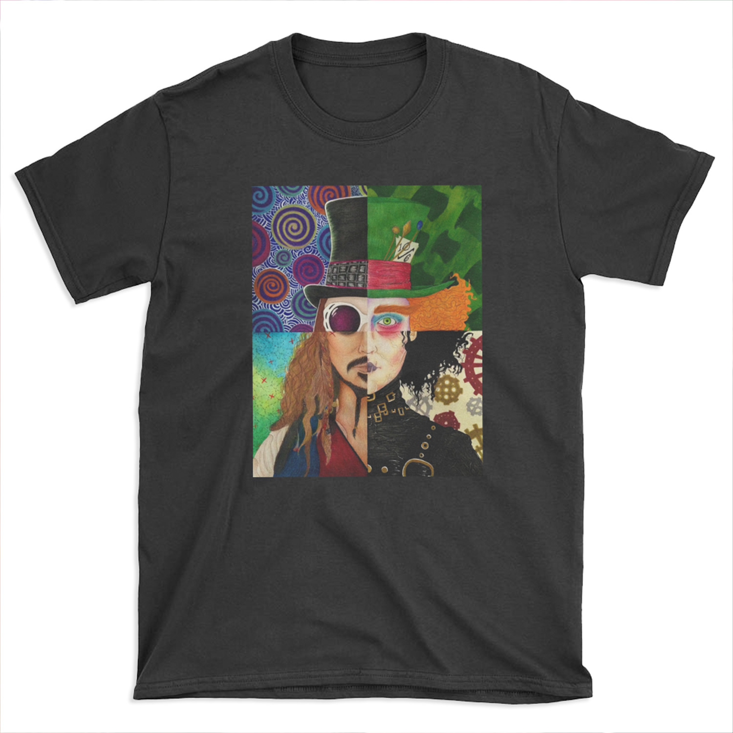 Johnny Depp Character Collage T-shirt Tee