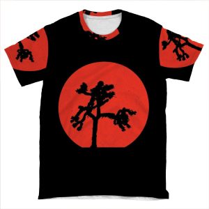 Joshua Tree Red Sky At Night AOP T-shirt Tee