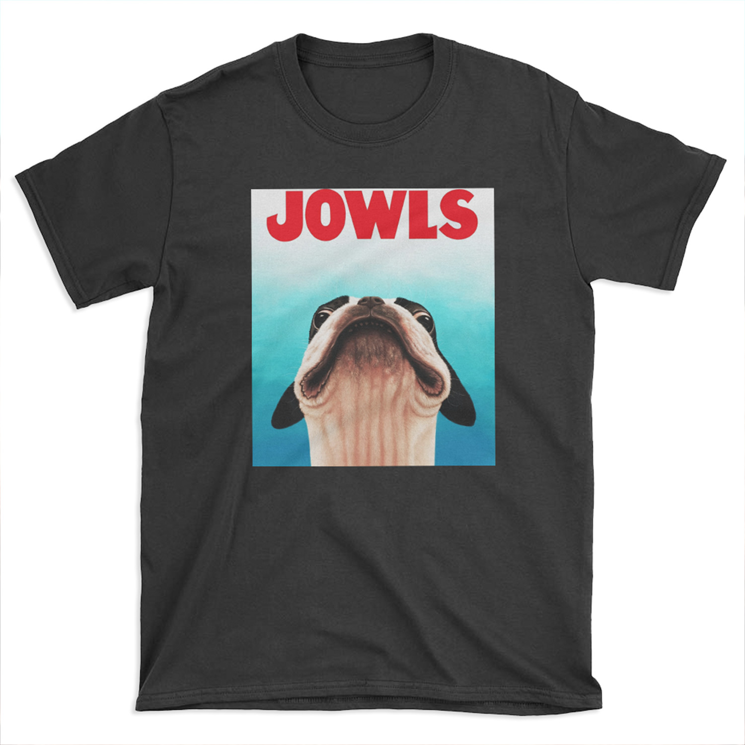 Jowls Boston Terrier poster T-shirt Tee
