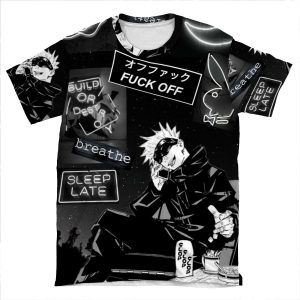 Jujutsu Kaisen | Gojo Satoru | Black And White Aesthetic AOP T-shirt Tee