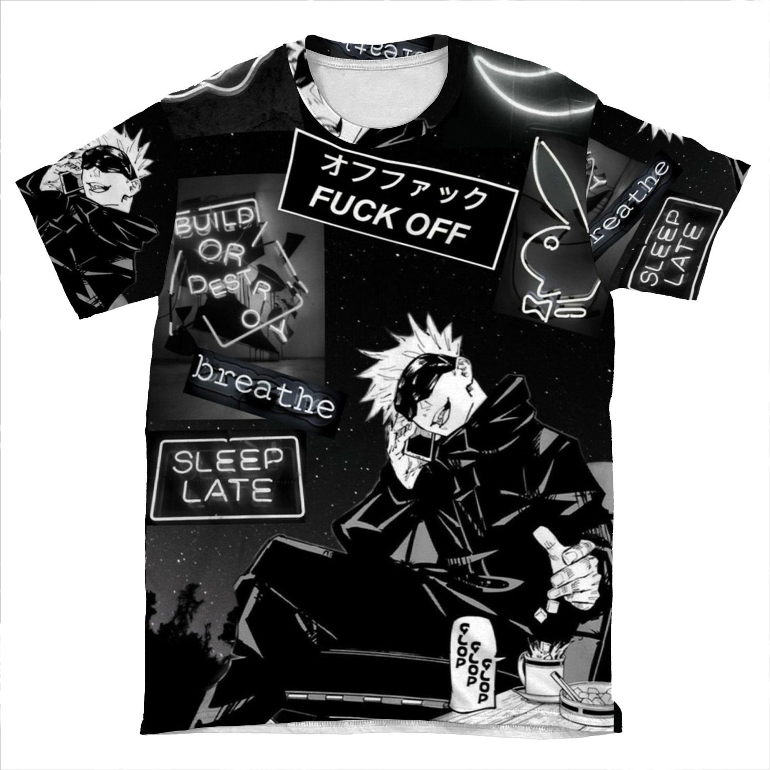 Jujutsu Kaisen | Gojo Satoru | Black And White Aesthetic AOP T-shirt Tee