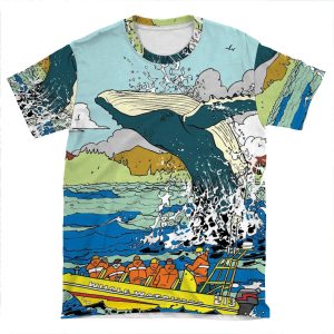 Jumping Whale AOP T-shirt Tee