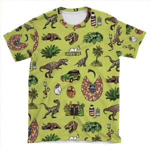 Jurassic Pattern Lighter AOP T-shirt Tee