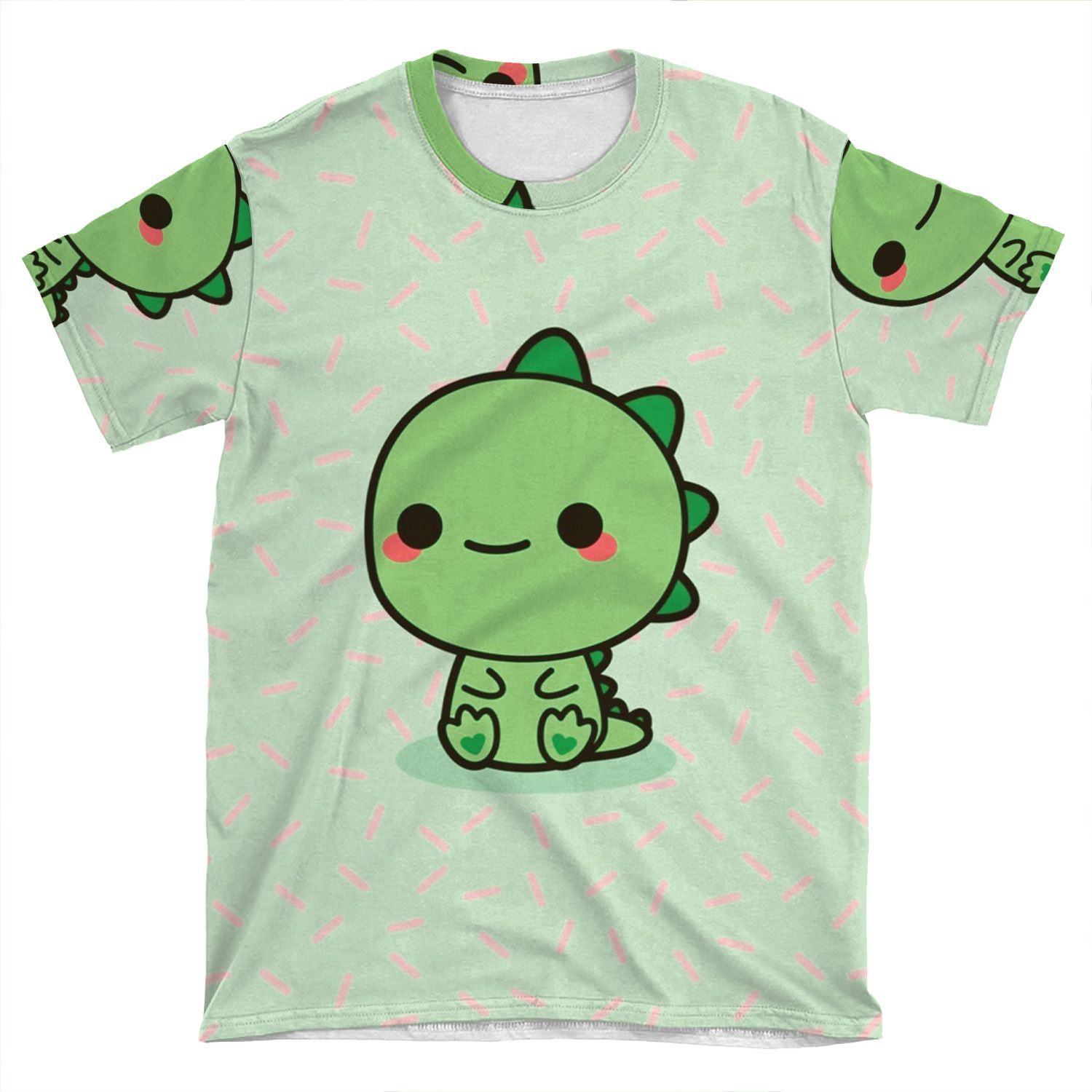 Kawaii Dinosaur AOP T-shirt Tee