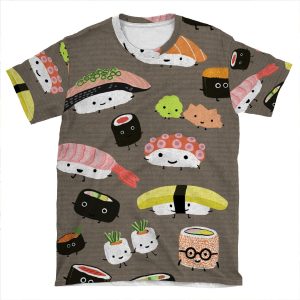 Kawaii Sushi Party AOP T-shirt Tee