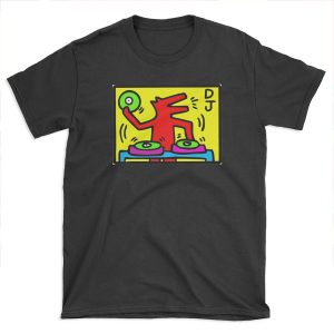 Keith Haring - DJ / 1988 / Talking Heads / Abstract / Pop Art T-shirt Tee