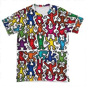 Keith Haring Stick Figure Acrobats AOP T-shirt Tee