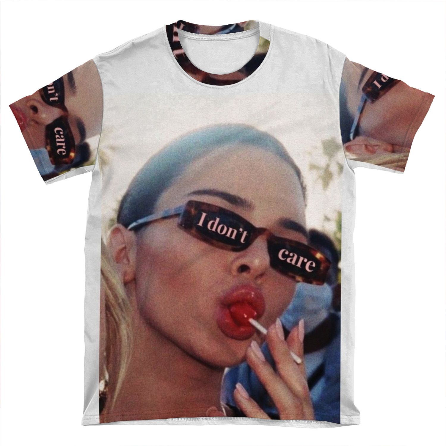 Kendall Jenner I Dont Care AOP T-shirt Tee