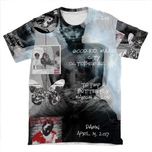 Kendrick Lamar Studio Album Discography AOP T-shirt Tee