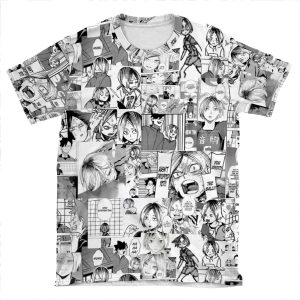 Kenma Kozume Manga Collage AOP T-shirt Tee