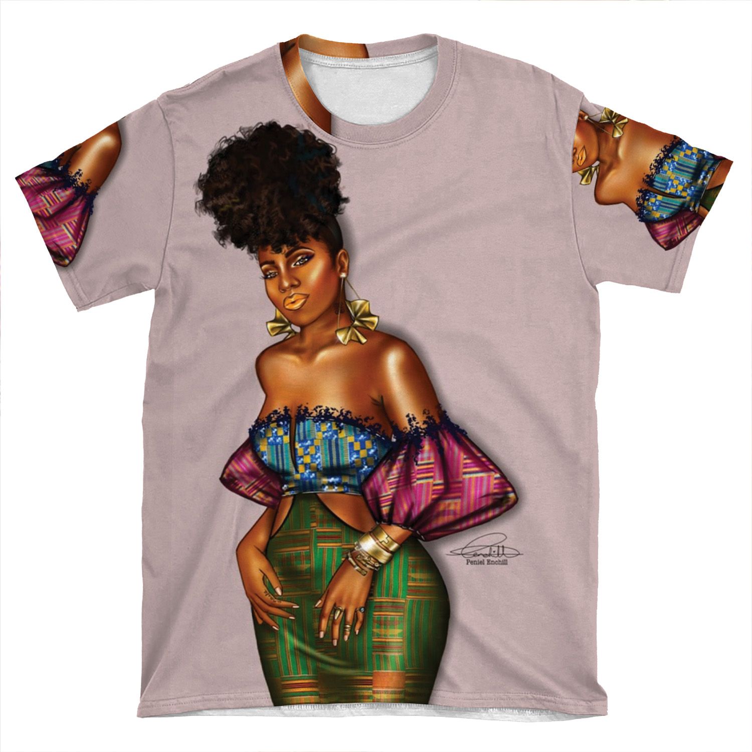 Kente Laced AOP T-shirt Tee