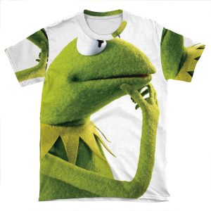 Kermit Contemplating, An Aesthetic AOP T-shirt Tee