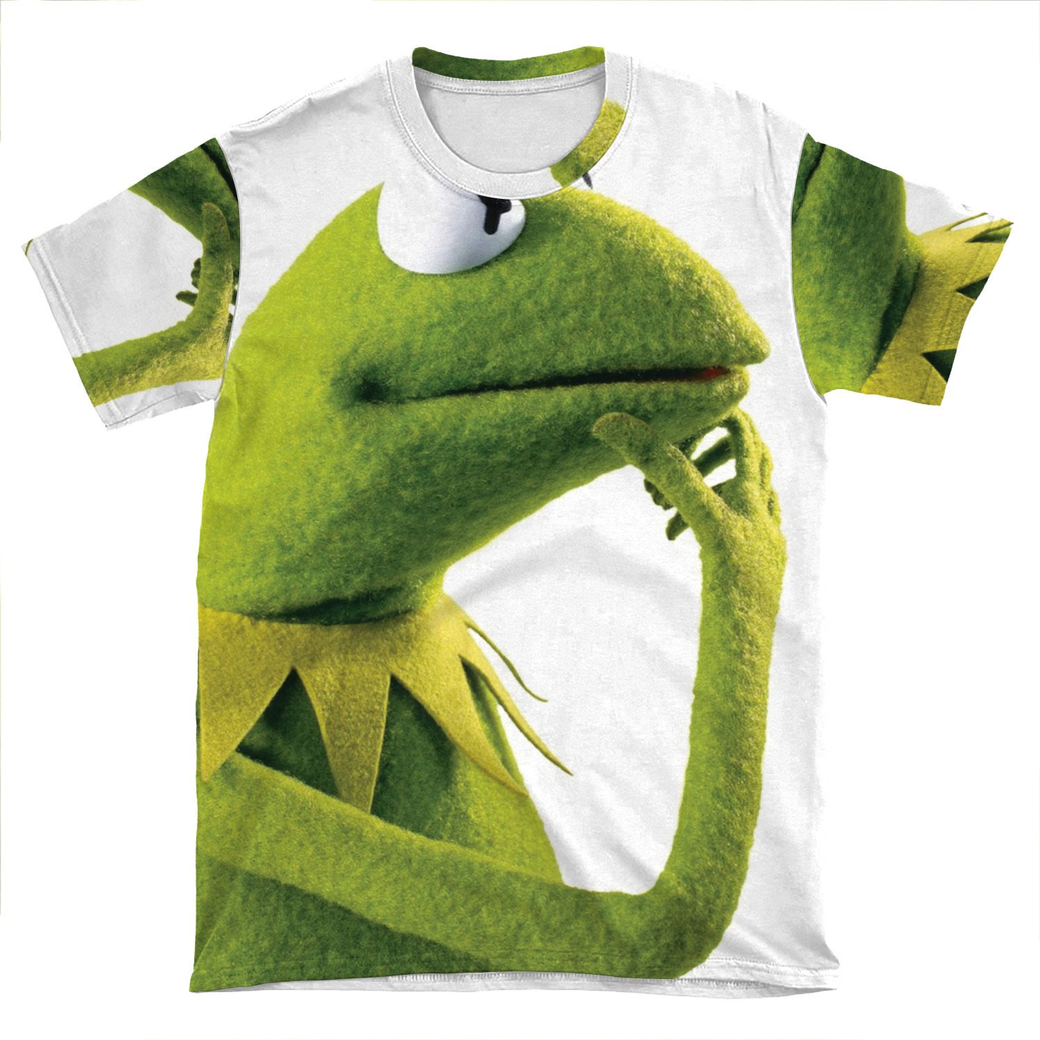 Kermit Contemplating, An Aesthetic AOP T-shirt Tee