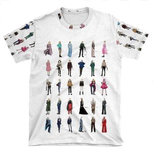 Killing Eve Villanelle Fashion Looks Version2 AOP T-shirt Tee