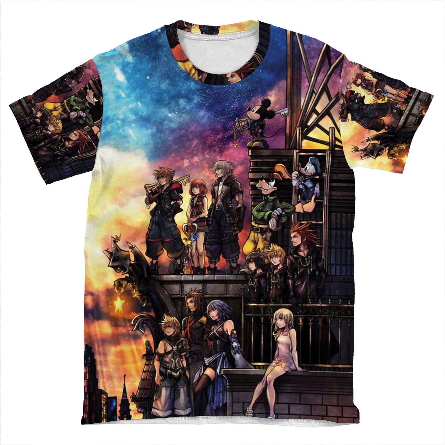 Kingdom Hearts 3 Cover AOP T-shirt Tee