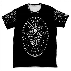 Knowledge - White/Skull AOP T-shirt Tee