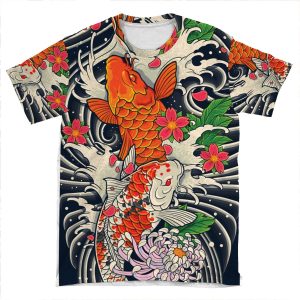 Koi Fish Pond AOP T-shirt Tee