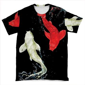 Koi Fishes AOP T-shirt Tee
