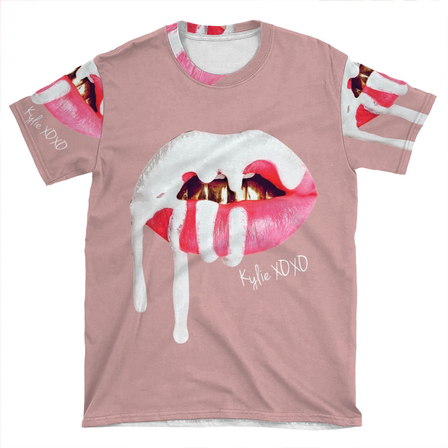 Kylie Xoxo, Rose Gold AOP T-shirt Tee