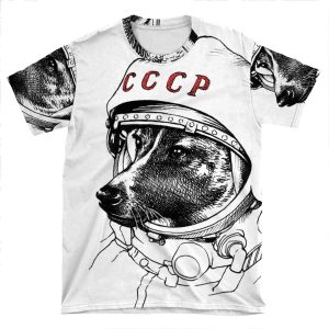 Laika, Space Traveler AOP T-shirt Tee