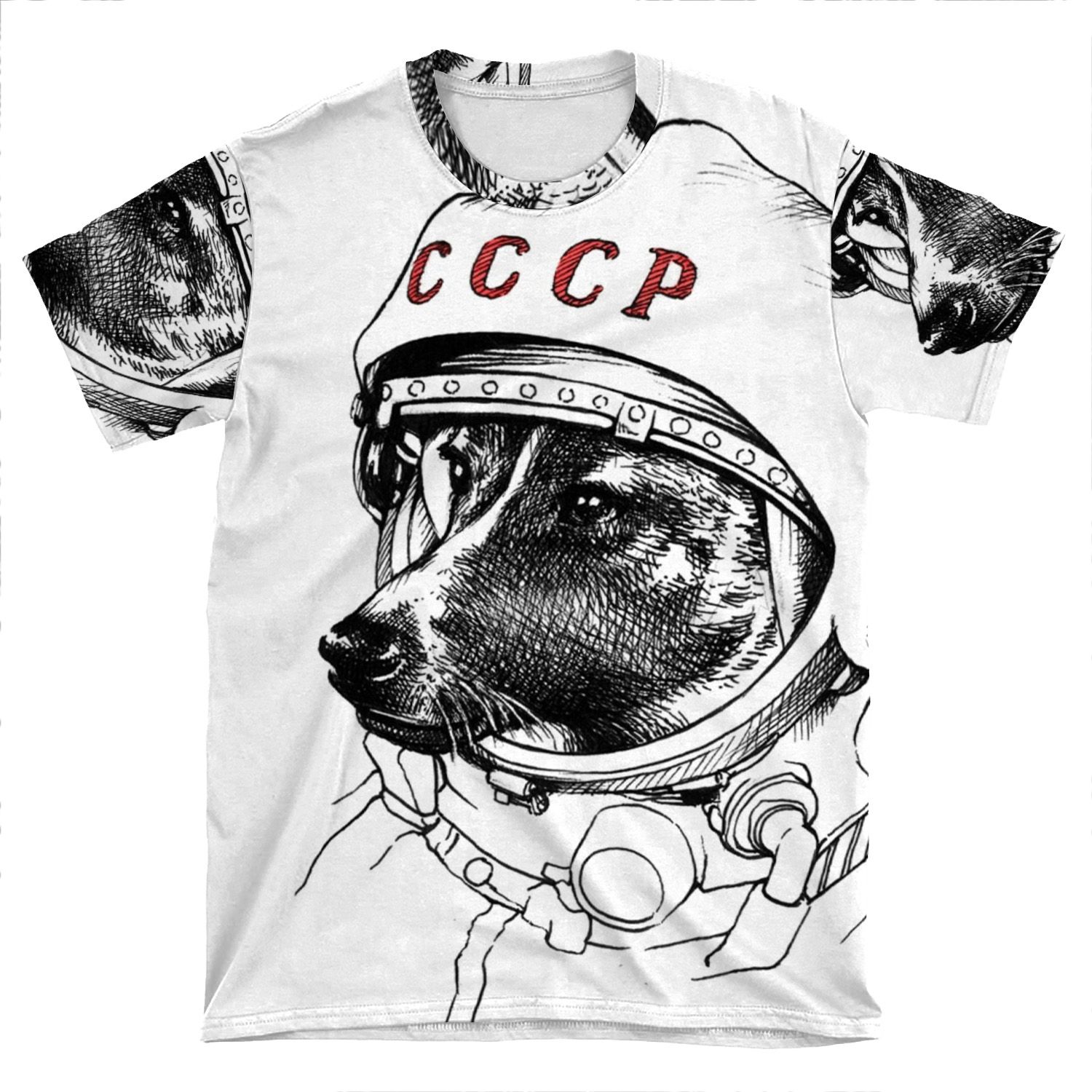Laika, Space Traveler AOP T-shirt Tee
