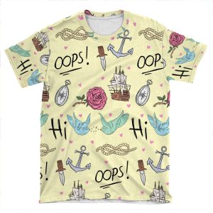 Larry Stylinson Complimentary Tattoo Pattern AOP T-shirt Tee