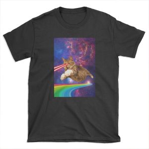 Laser cat in space T-shirt Tee