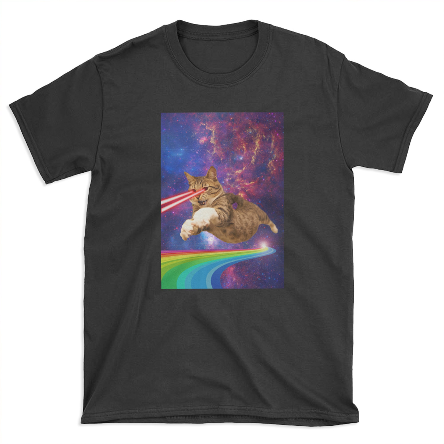 Laser cat in space T-shirt Tee