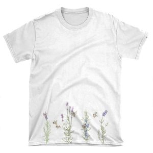 Lavender And Bees AOP T-shirt Tee