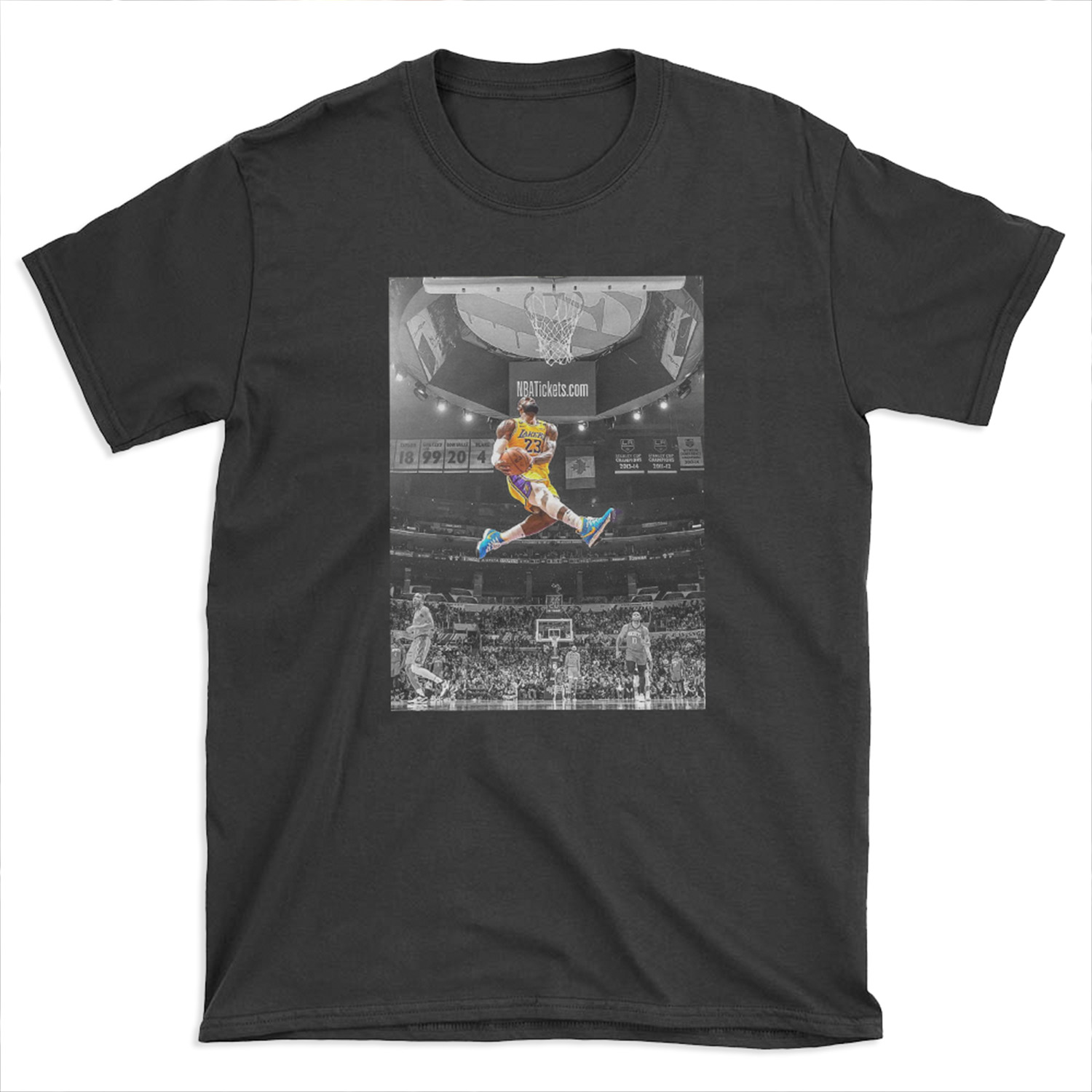 Lebron Flying Dunk James Lakers T-shirt Tee