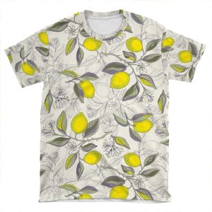 Lemon Pattern AOP T-shirt Tee