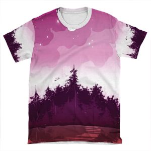 Lesbian Pride Forest AOP T-shirt Tee
