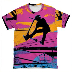 Let's Fly! - Stunt Scooter AOP T-shirt Tee